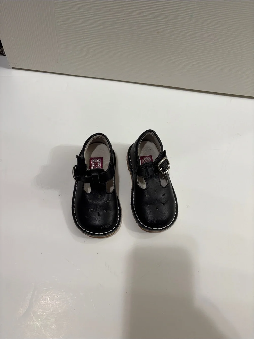 L'Amour Black Mary Jane Kids Dress Shoes with Buckle